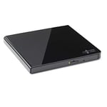 Hitachi-LG GP57EB40 Lecteur DVD/CD Externe USB 2.0 portable compact DVD-RW CD ROM Graveur de DVD pour ordinateur de bureau portable Windows et Mac OS avec connectivité TV - Noir, Taille Unique