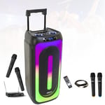 Pack Enceinte Autonome Karaoke USB Bluetooth MS-MAGIC-SOUND1000 TWS 1000W 4 Micros Sans Fil - Dj Fête Anniversaire