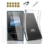 Pour Sony Walkman NW-A105 ASpringHN A106 A106HN A100 A100TPS Soft Clear TPU Juste de protection - Type Clear case and glass #B