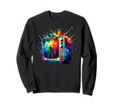 Splash Art Vintage Television TV Retro 70s 80s Sweatshirt