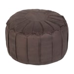 Loft25 - Pouf rond pour salon, repose-pieds doux de style marocain, pouf léger avec remplissage de perles eps, pouf de jeu décoratif pour adultes et