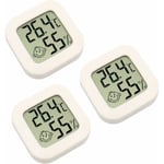 3 Pièces Mini Thermomètre Intérieur Numérique Hygromètre Humidité Température LCD Affichage Bluetooth Capteur sans Fil Thermomètre pour Maison Bureau Hygromètre Numérique