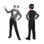 Disney - L'Étrange Noel de Monsieur Jack - Licence Officiel - Déguisement Jack Skellington + Masque Jack Skellington - Taille S - Cadeau Magique - Costume Haloween Pour Enfant - Dès 3 ans