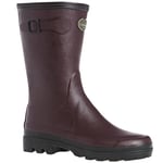 Le Chameau Giverny Jersey Lined Bottillon Womens Boots Wellington - Cherry