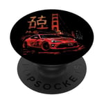 JDM Tokyo Japan Golden Gate Bridge 86 Voiture japonaise de drift PopSockets PopGrip Adhésif