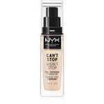 NYX Professional Makeup Can't Stop Won't Stop Full Coverage Foundation Foundation med fuld dækning Skygge 03 Porcelain 30 ml