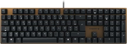 KC 200 MX, Clavier de Bureau m?canique avec Plaque en m?tal anodis?, Disposition fran?aise (AZERTY), Filaire, MX2A Brown Switches, Noir Bronze