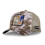 Casquette Homme & Femme Coyote, Bip Bip, Bugs Bunny, Casquette Trucker Looney Tunes, Beige, Marron, Taille TU