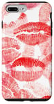 Coque pour iPhone 7 Plus/8 Plus Rouge à lèvres Coquette Red Kisses Lip Kisses