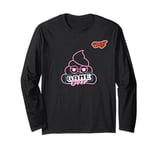 game over arcade neon poo line art Long Sleeve T-Shirt