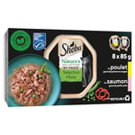 SHEBA® Nature's Collection barquettes Sélection Mixte en sauce 2 variétés pour chat adulte 8x85g - Lot de 4