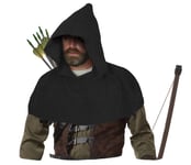 Adults Sherwood Forest Robin Hood Medieval Archer Hooded Cowl Fancy Dress