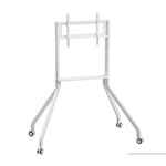 Support TV,Table Top TV Stand Support TV Support de Sol Mobile Écran publicitaire Chariot de conférence Chariot TV Portable Universel Bureau Commercial Vertical (Couleur: Blanc,Taille: 42-65)