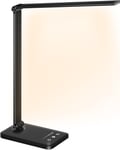 Lampe De Bureau LED, Lampes De Table Dimmable 10 Niveaux De Luminosité 5 Modes D