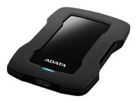 Adata Hd330 - Harddisk - 1 Tb - Ekstern (Bærbar) - Usb 3.1 - 256-Bit Aes - Svart