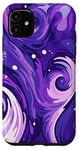 iPhone 11 Swirl Purple Color Illustration Pattern Abstract Art Case