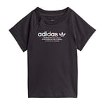 adidas Mixte bébé Tee T Shirt, Noir, 2 ans EU