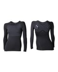 2XU Recovery Compression Long Sleeve Top Womens Black/Black Nero logo - XL