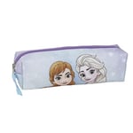 CERDÁ LIFE'S LITTLE MOMENTS Trousse La Reine des Neiges - Couleur bleue - 20 x 5,5 x 5,5 cm - Fabriquée en polyester - Fermeture éclair - Imprimé Elsa et Anna - Produit original conçu en Espagne, bleu