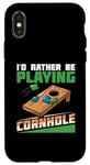 Coque pour iPhone X/XS Jeu de cornhole amusant lancer compétition sportive