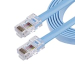 StarTech Cisco Console Rollover Cable - RJ45 Ethernet - Network cable - RJ-45 (M) to RJ-45 (M) - 6 ft - molded  flat - blue - ROLLOVERMM6 -