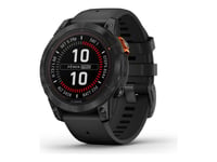 Garmin Fenix 7 Pro Solar - 47 Mm - Skiffergrå - Sportklocka Med Band - Silikon - Svart - Handledsstorlek: 125-208 Mm - Display 1.3" - 32 Gb - Bluetooth, Wi-Fi, Ant+ - 79 G