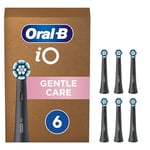 Oral-B iO Gentle Care Electric Toothbrush Head, The Softest iO Brush Head for Gentle Brushing & Plaque Removal, Pack of 6 Toothbrush Heads, Suitable for Mailbox, Black