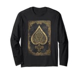 Ace Of Spades Playing Card Ace Card Graphic Long Sleeve T-Shirt