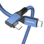 Câble Usb4 Compatible Avec Thunderbolt 4/3 100W Pd Charge,Usb C 90 Degrés,40Gbps Données,8K Vidéo Pour Iphone 15 Plus / 15 Pro Max Pour Macbook Pro/Air,Imac,Mac Mini M1