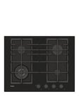 Haier Series 2 Havg5Bf4S2B 60Cm Wide Gas Hob, 4 Cooking Zones - Black - Hob With Installation