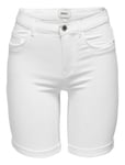 Onlrain Life Mid Long Dnm Shorts Noos White ONLY