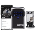 Master Lock Boite a clef connectée bluetooth, Fixation Murale, Extérieur, Fonctionne avec votre Smartphone, 12.7 x 8.3 x 5.9 cm, Noir