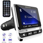 FM 12B 1,44 tuuman LCD-auto MP3-soitin Handsfree Bluetooth-yhteensopiva FM-lähetin radiosovitin USB-autolaturi kaukosäädin