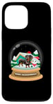 Coque pour iPhone 13 Pro Max Dachshund Santa Funny Xmas Lights Merry Christmas Snowball