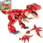 QLT STEM 3 in1 Dinosaurs Building Kits 287PCS, Compatible with Lego Dino Toys for Kids Age 6-10 Year Old, Educational Building Sets Best Gifts for Boy 6-10