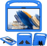 Coque Étui Pour Samsung Galaxy Tab A8 10.5"" 2021 (Sm-X205/ Sm-X200), Antichoc Enfants Étui Avec Support Housse Protection Galaxy Tab A8 10.5 Pouces (Bleu)