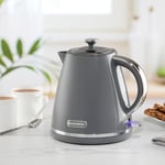 Daewoo Stirling Pyramid Kettle 1.7L Cordless 3KW Rapid Boil SDA2625GE-GREY