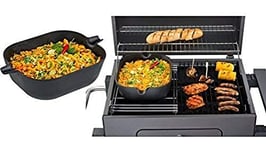 Tepro Accessoire de Barbecue - Insert de Wok en Fonte pour Le système de Rouille - Carré - Environ 23,7 x 28 cm