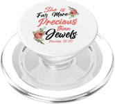 Christian Bible Verse Quote Rose Flower Proverbs 31:10 PopSockets PopGrip for MagSafe