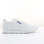 Fila Orbit Low Womens White Trainers Patent Leather - Size UK 9