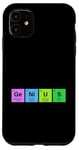 Coque pour iPhone 11 GENIUS Tableau périodique Science Cadeau STEM Lab Chimiste Elements