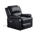 Paris Prix - Fauteuil de Relaxation Électrique 'Gérald' 98cm Noir