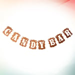 sweet jars for candy buffet Candy Bar Burlap Garland Decorations Candy Bar Sign