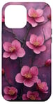 Coque pour iPhone 12 Pro Max Fleur de cerisier japonais Fleur Violet