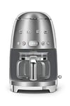 Smeg DCF02SSEU Overflow Coffee Maker with a Power of 1050 W DCF02SSEU-chrome, Plastic