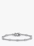 Jools by Jenny Brown Mixed Size Cubic Zirconia Tennis Bracelet, Silver