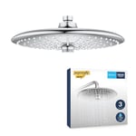 Grohe Vitalio Joy 260 Systems-Shower Head | 3 Jet Types, Chrome | 26462000, Silver, Ø260mm