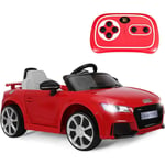 Goplus - Audi tt rs Voiture Electrique Enfants, Voiture pour Enfants Klaxon, Musique, Phare LED,Pousser pour Enfants,Double Porte Télécommande