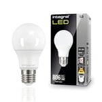 Integral Ampoule LED E27 2 PACK GLS A60 Chaud 2700K, 806LM, 8.8W (équivalent à 60W) non dimmable & dépolie -Efficace en énergie et idéale pour les appliques et lampes dans les salons