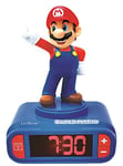 LEXIBOOK Nintendo Digital Alarm Clock - Snooze Function - Super Mario Sound Effects - Children Boys, Blue/Red, T.Unica, T.Única